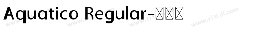 Aquatico Regular字体转换